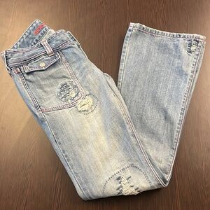 Abercrombie & Fitch Patch Low Rise Jeans